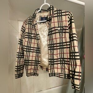 Burberry London Jacket in Beige, Black & Red